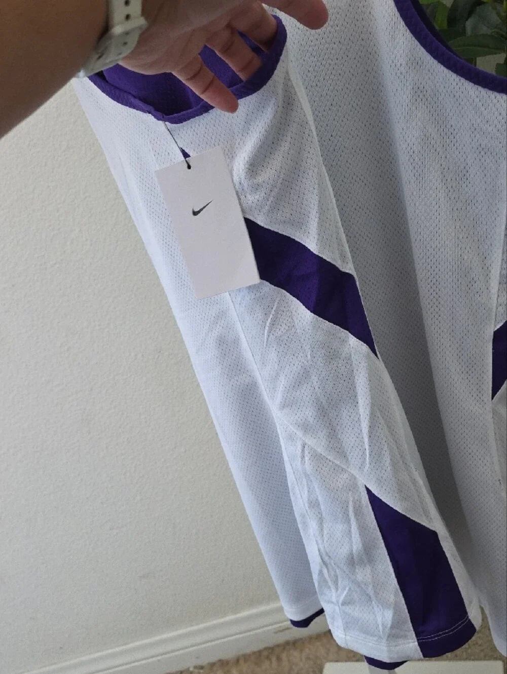 Nike Womens Size XXL Dri-FIT Reversible Basketball Practice Jersey Purple White